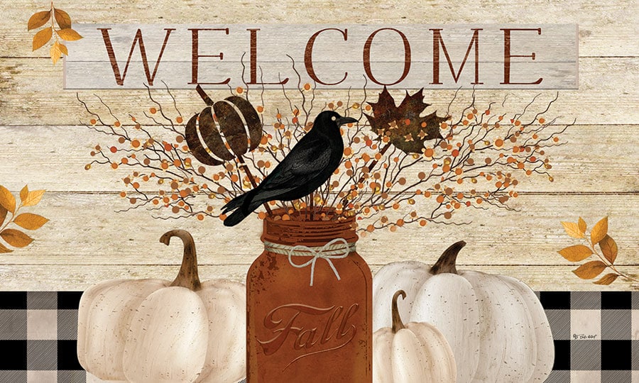 Mason Jar CrowFloor Mat Custom Decor