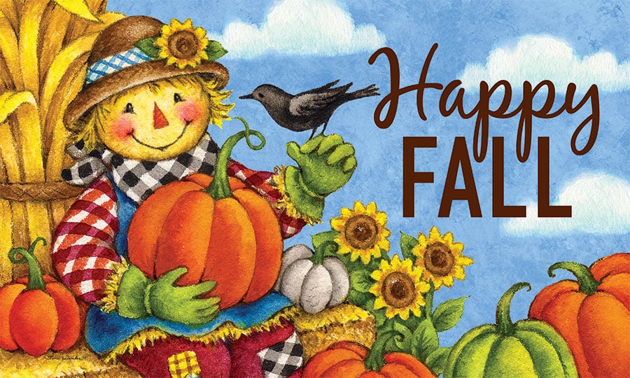 Hay ScarecrowFloor Mat Custom Decor