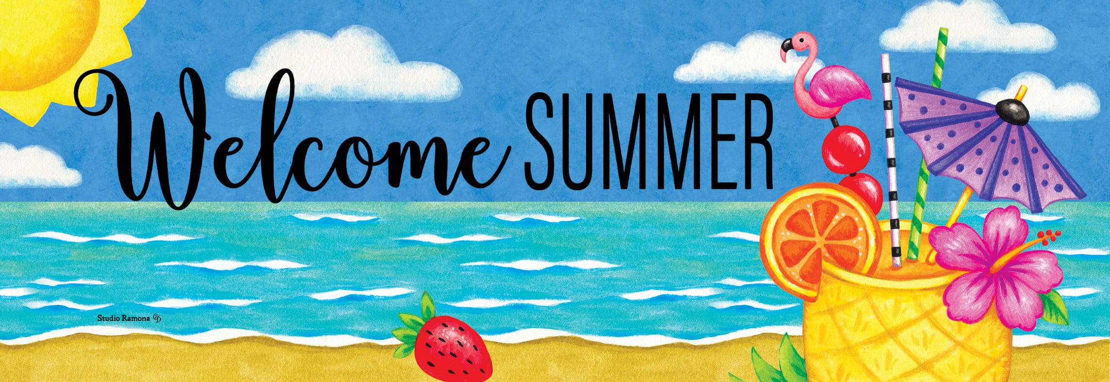 Pineapple DrinkSignature Sign Custom Decor