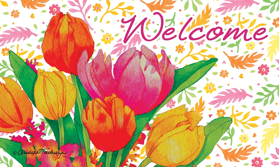 TulipsFloor Mat Custom Decor