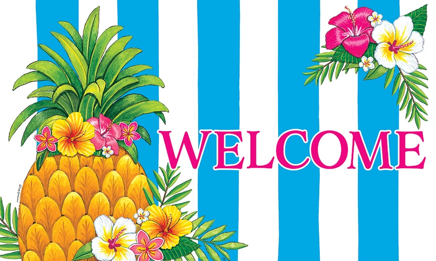 Pineapple StripesFloor Mat Custom Decor