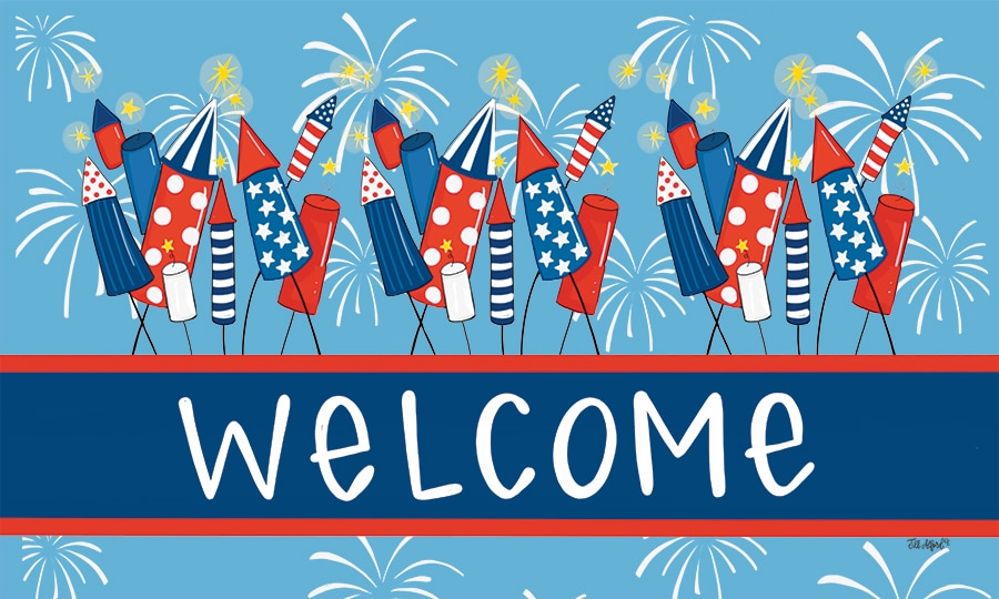 FireworksFloor Mat Custom Decor