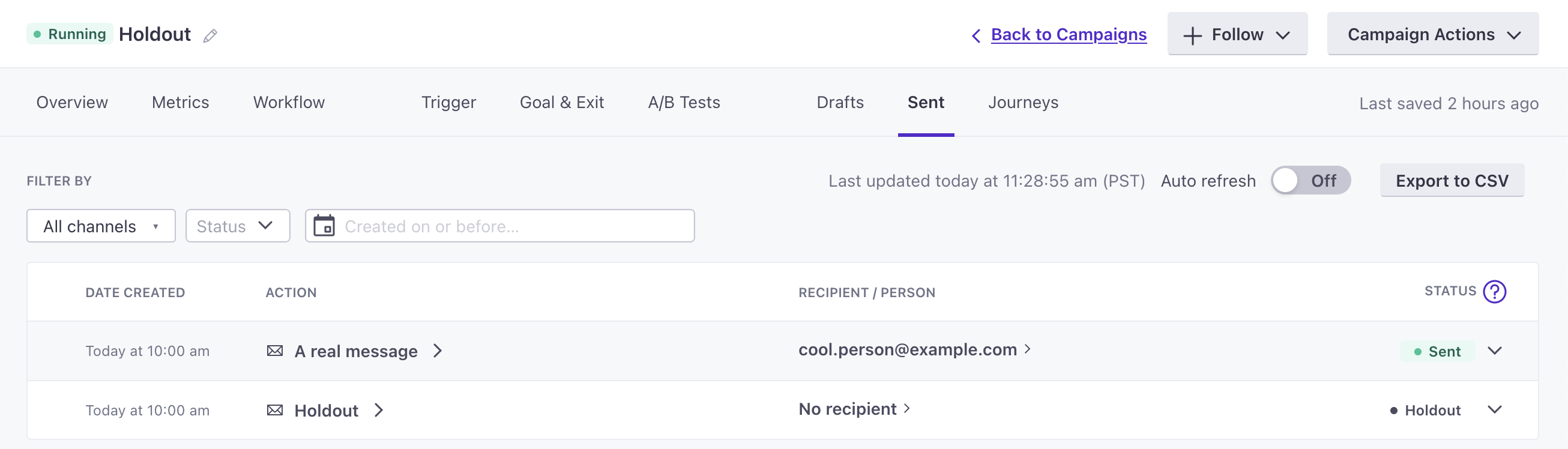 Holdout testing Customer.io Docs