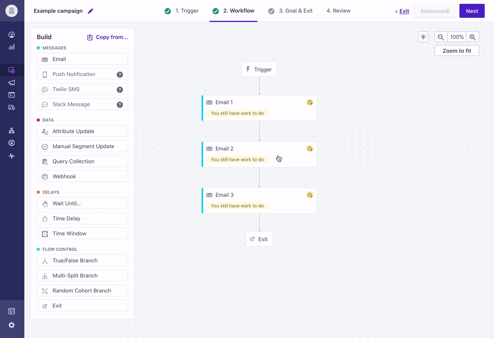 Visual Workflow Builder Customer.io Docs