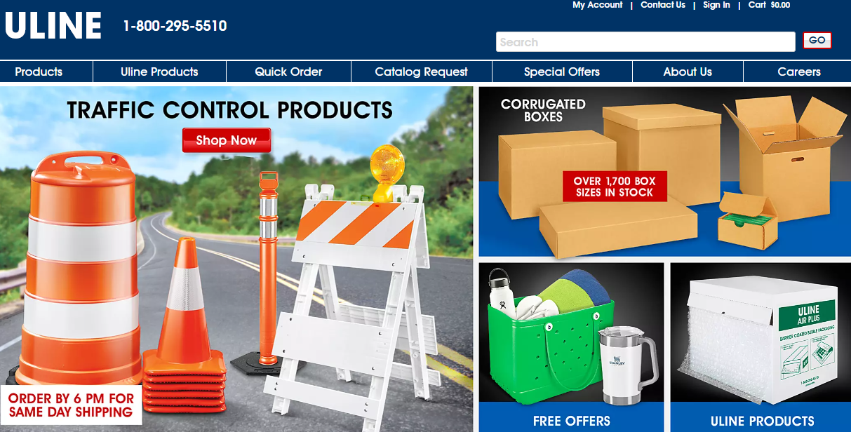 Uline USA Customer Care Phone Number, Address, Email Customer Care