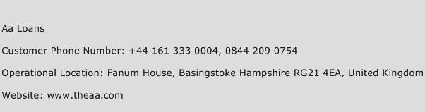 AA Loans Contact Number AA Loans Customer Service Number AA Loans