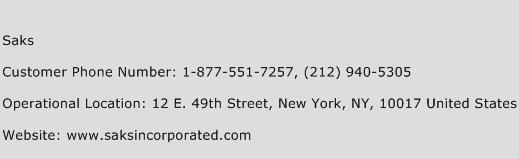 Saks Number Saks Customer Service Phone Number Saks Contact Number
