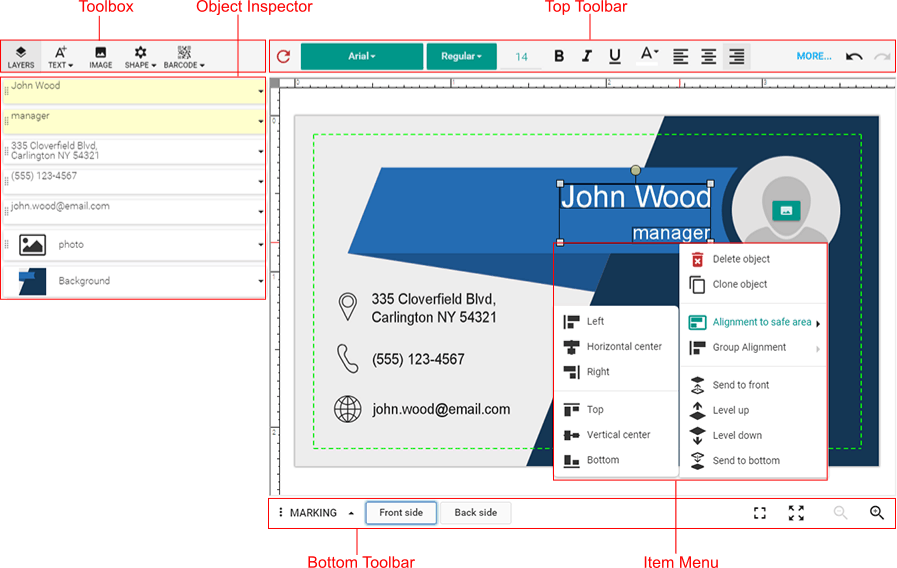 Configuring UI on different pages Customer's Canvas Dev