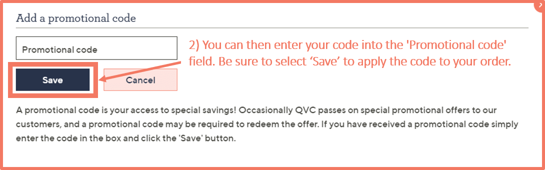 How do I redeem a promotional code online? QVC Customer Care Support FAQs