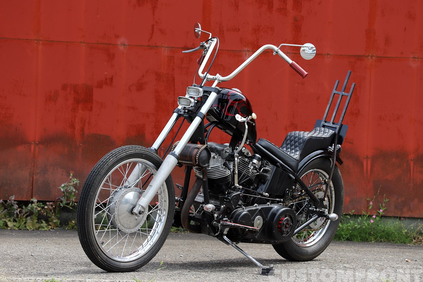 ハーレーダビッドソン ’70年代チョッパーのショベルヘッド FLH 1975・ミックス CUSTOM FRONT