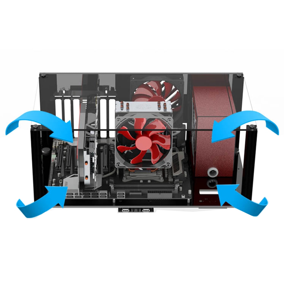 DIY Acrylic ATX Computer Case Compatible MicroATX MATX