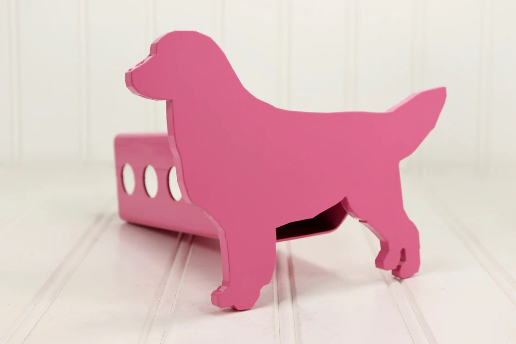 Pink Golden Retriever Hitch Cover, Free Shipping Custom Hitch Covers