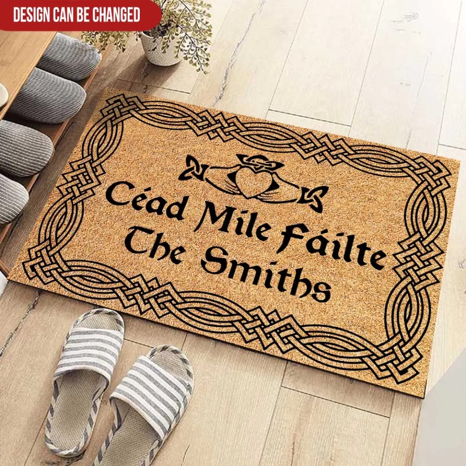 A Hundred Thousand Personalized Doormat, Celtic Irish Gift