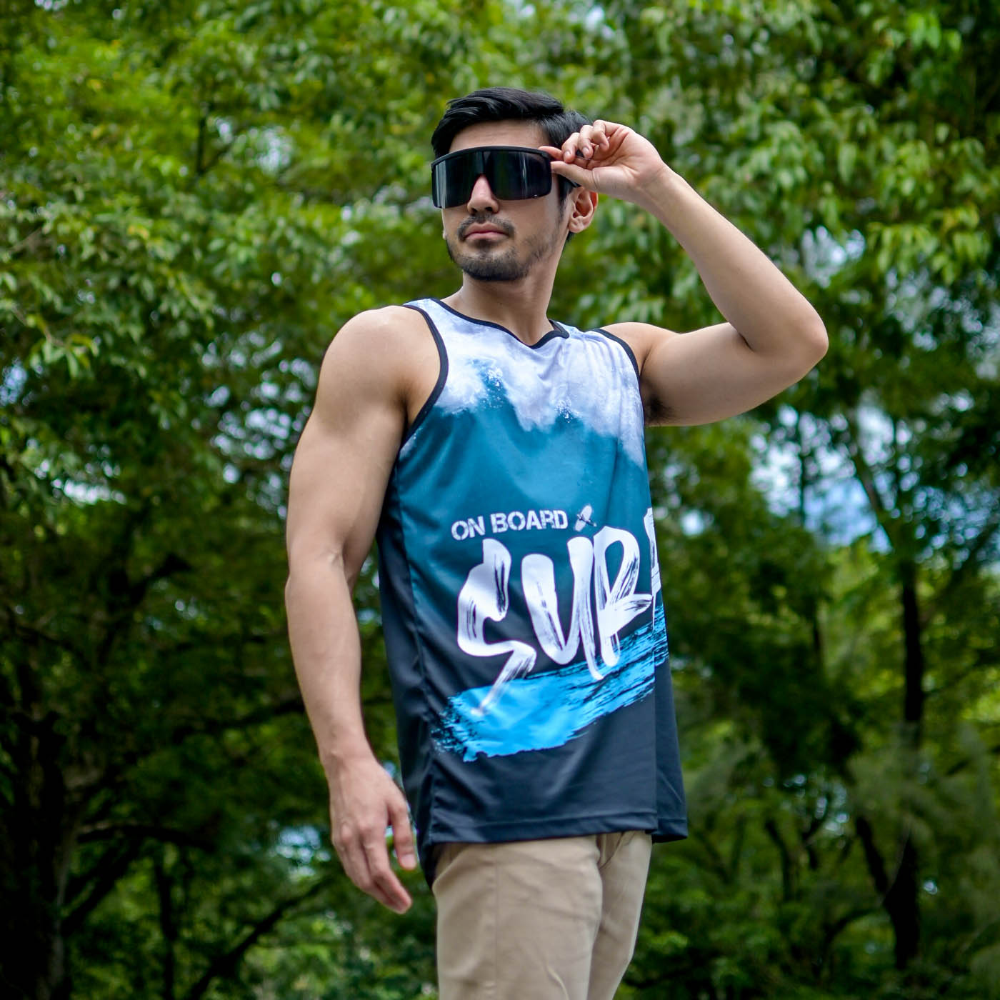Customized Men's Regular Tank Top Dye Sublimation Printing