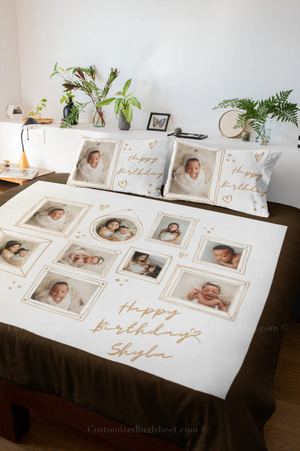 Customisable Bed Sheets Kids Home Decor Gift Customized Photo Bedsheet