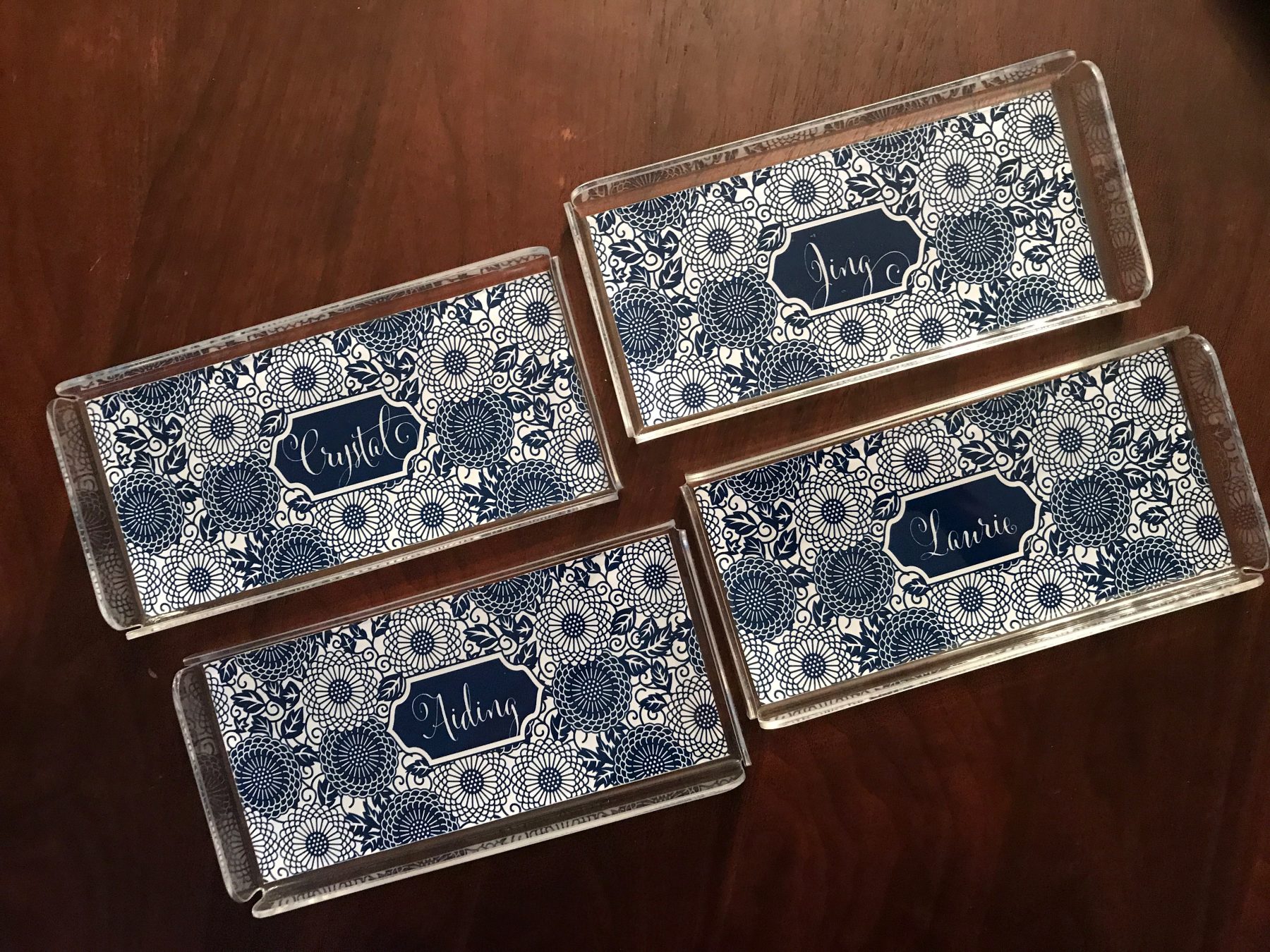 Printed Trinket Trays Customized Chic