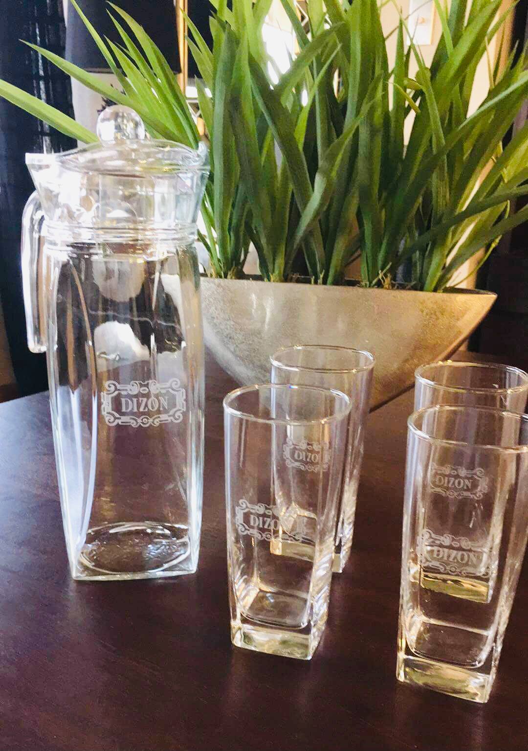 Pitcher and Glasses Set Customized Chic