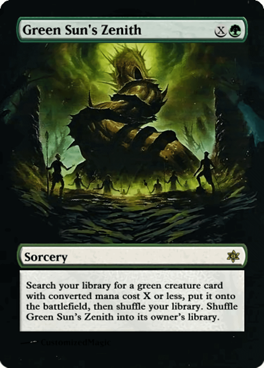 Green Sun’s Zenith CustomizedMTG Magic the Gathering Proxy Cards