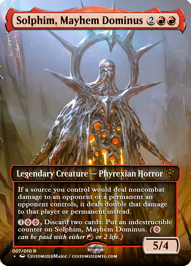 Phyrexian Dominus Set Full Art CustomizedMTG Magic the Gathering