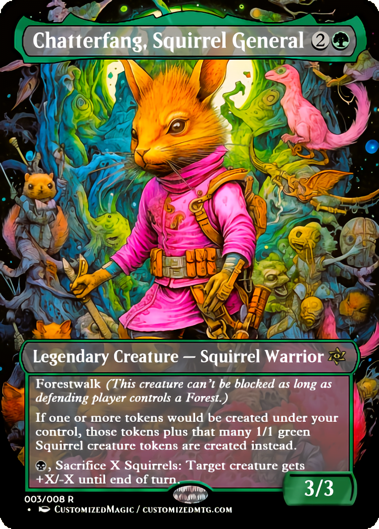 Chatterfang, Squirrel General CustomizedMTG Magic the Gathering