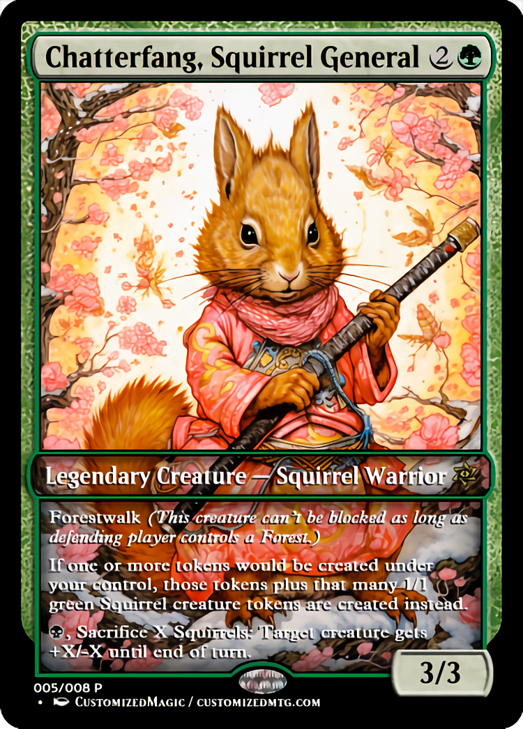 Chatterfang, Squirrel General CustomizedMTG Magic the Gathering
