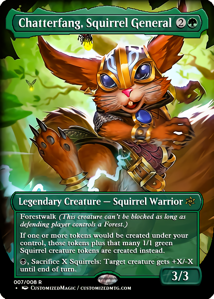Chatterfang, Squirrel General CustomizedMTG Magic the Gathering