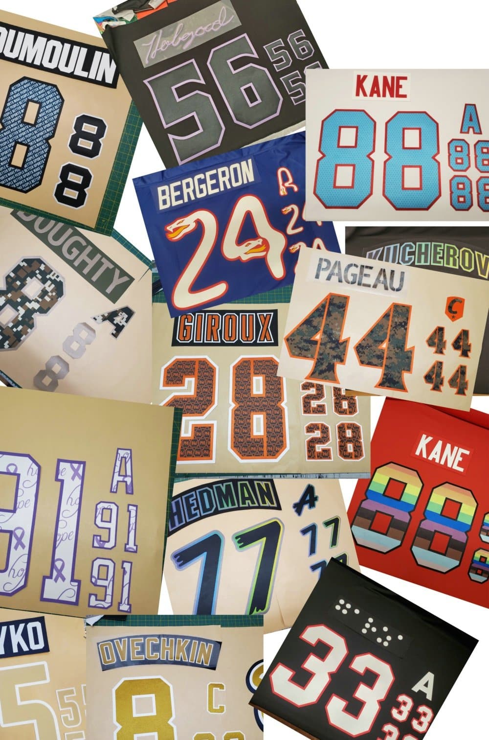 Personal Customized Number Kit for Any Hockey Jersey Customize Sports