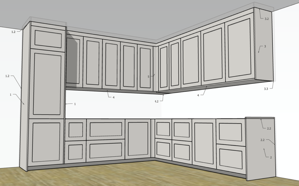 dekorlist köksskåp Skräddarsydda Delar Till Kök Och Garderober - Customkitchen