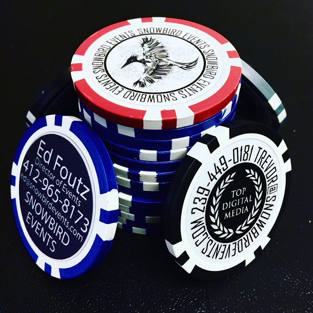Custom Poker Chip Business Cards