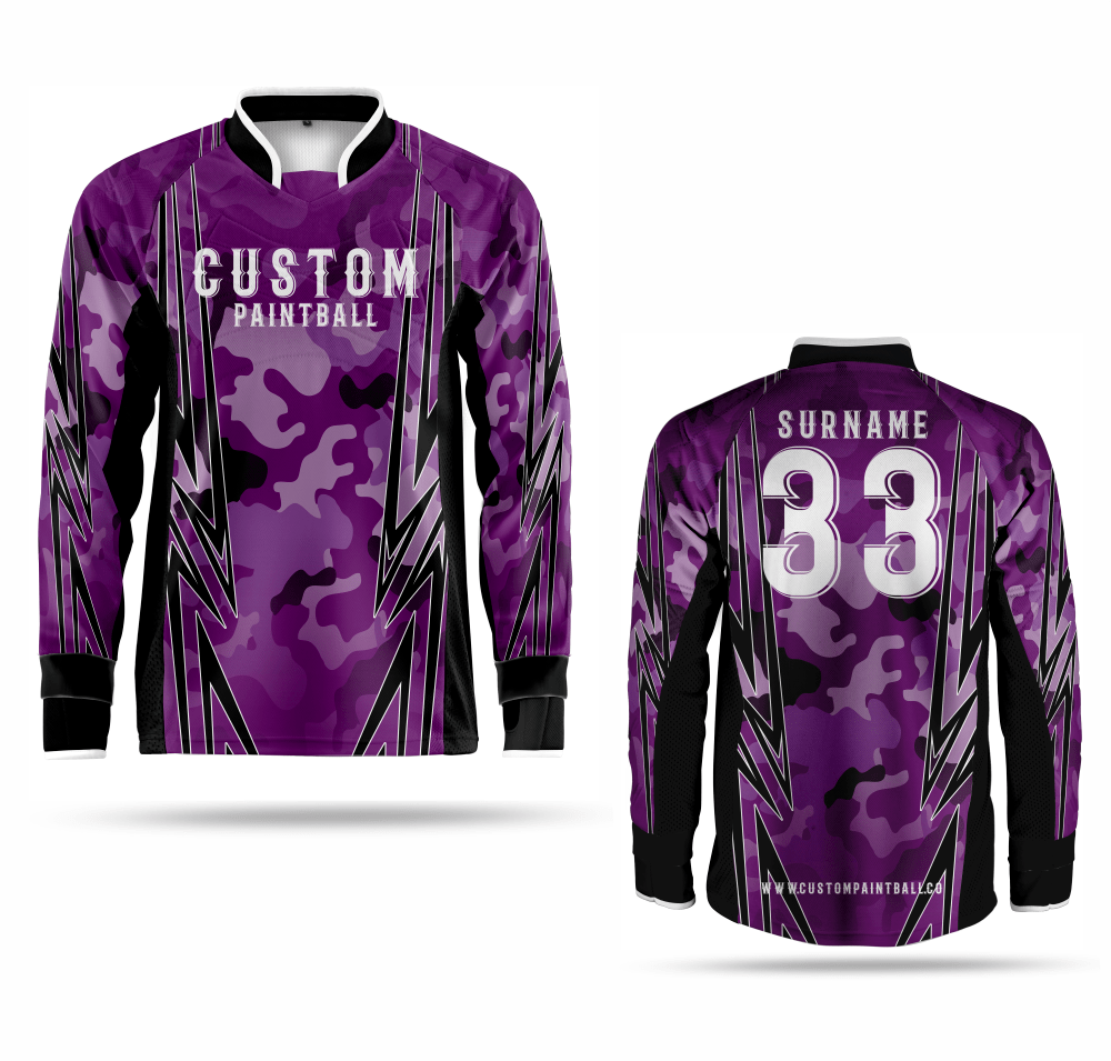 Purple Camo Paintball Jersey Custom Paintball Jerseys