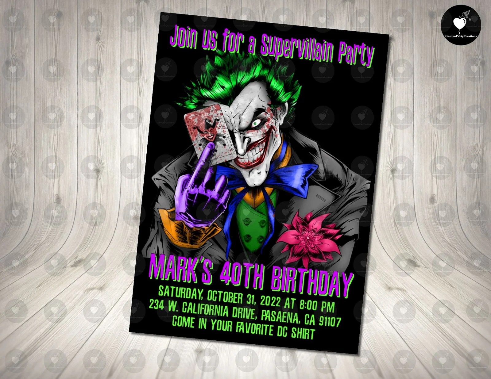 Joker Custom Party Creations