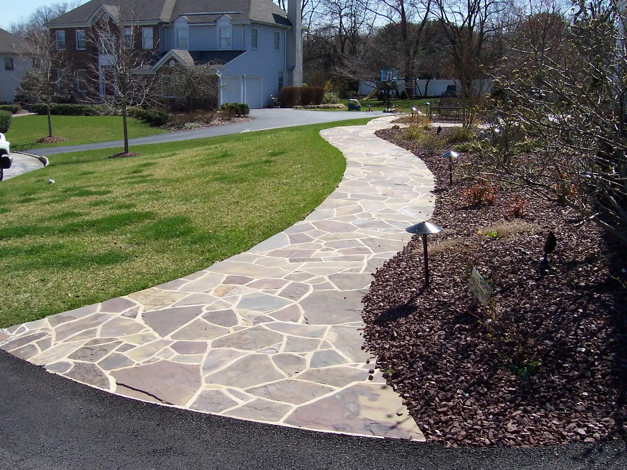 Natural Stone Walkways Custom Patios