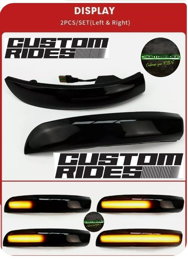 FORD KUGA & FORD ESCAPE ECOSPORT 201318 BLACK GLOSS LED INDICATOR
