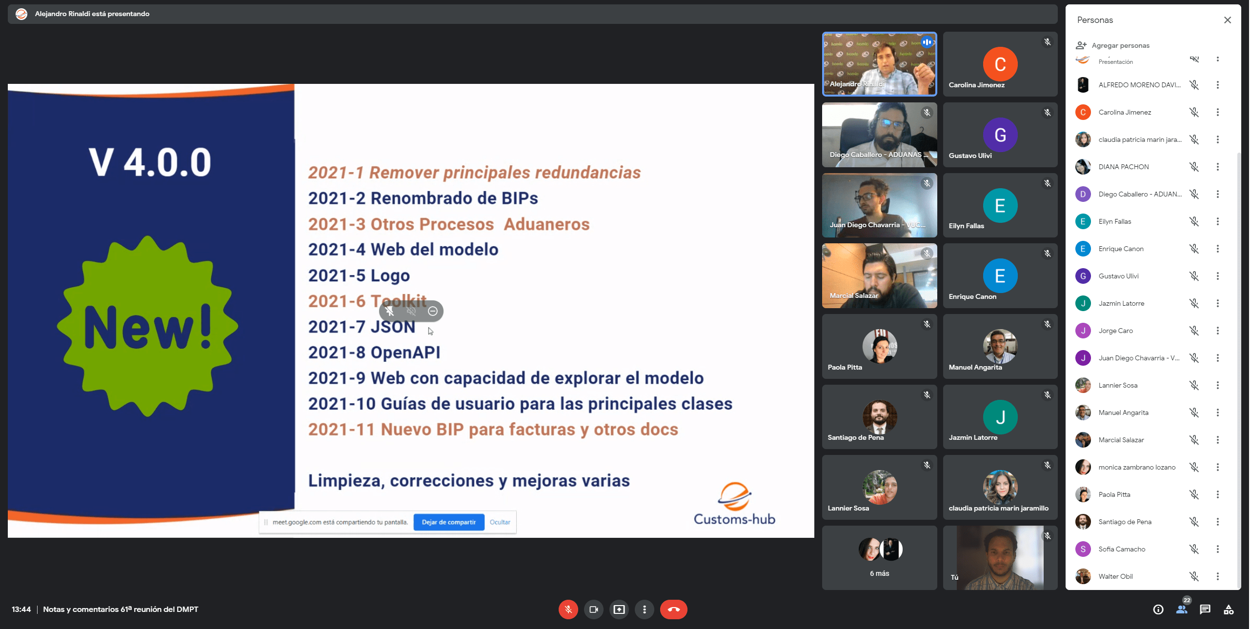 Resumen y Comentarios de la 61ª reunión del DMPT, en español. CustomsHub