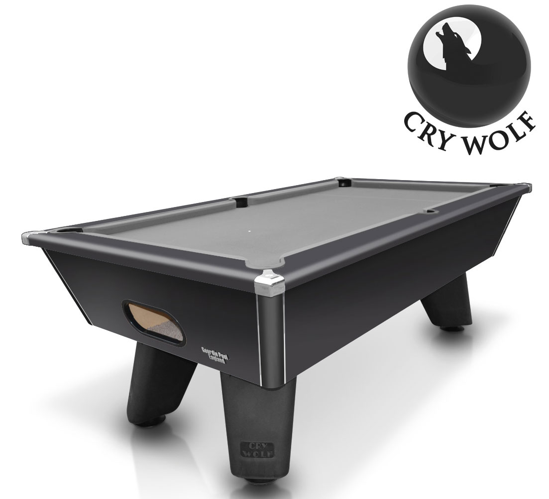 Cry Wolf Slate Bed Pool Table Black Custom Snooker