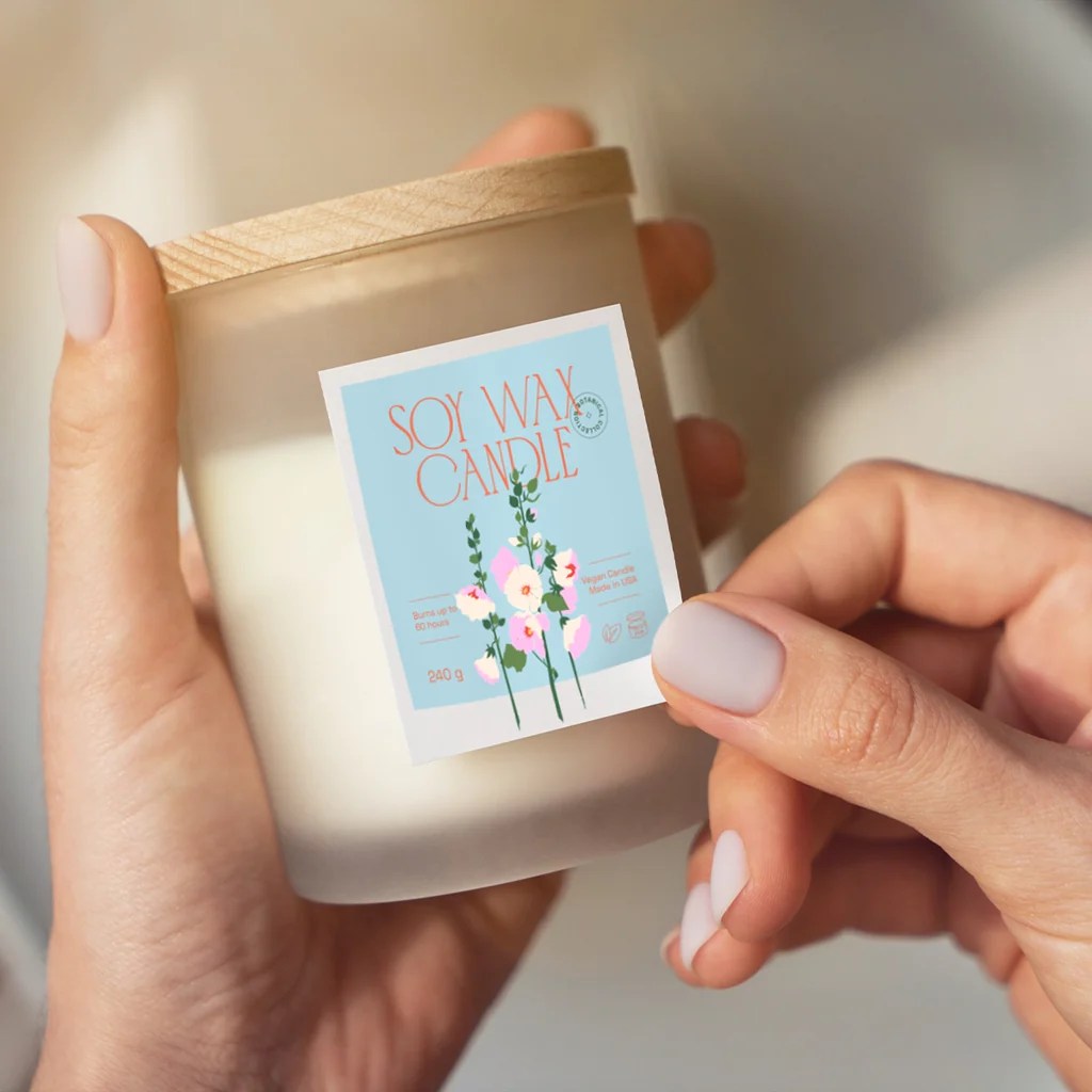 Custom Candle Labels Label Sheets and Rolls