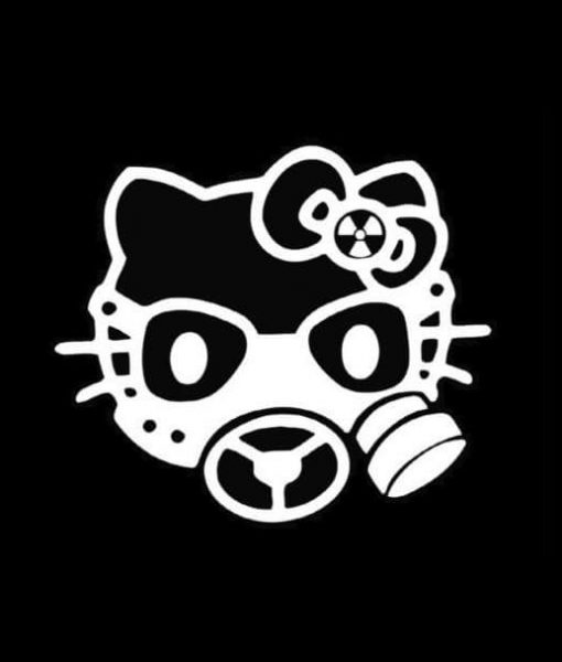 Hello Kitty Gas mask Decal Sticker Custom Sticker Shop