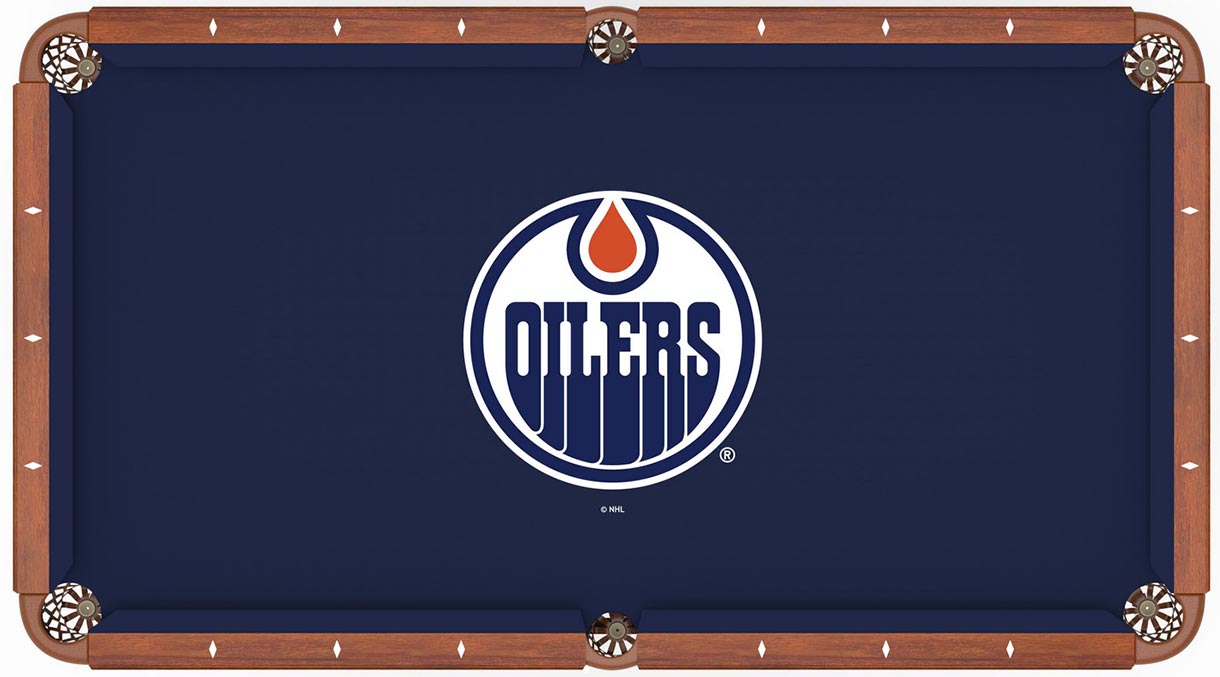 Edmonton Oilers Logo Pool Table 8Foot NHL Billiard Table