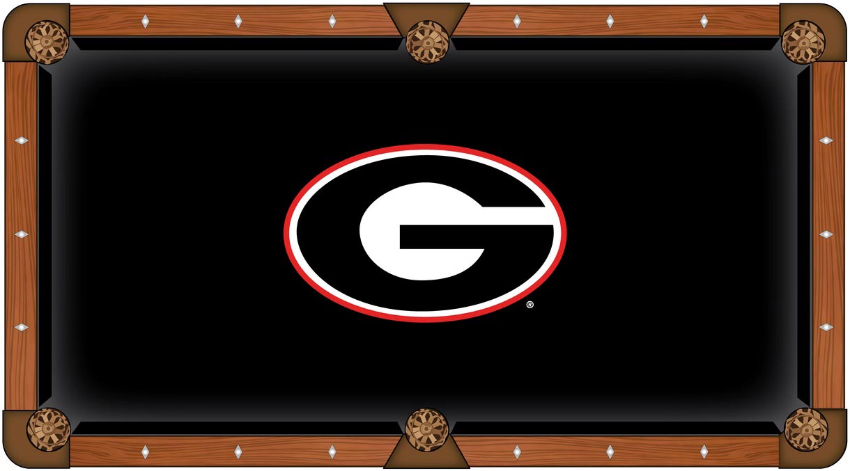 +44 Georgia Bulldog Pool Table Felt