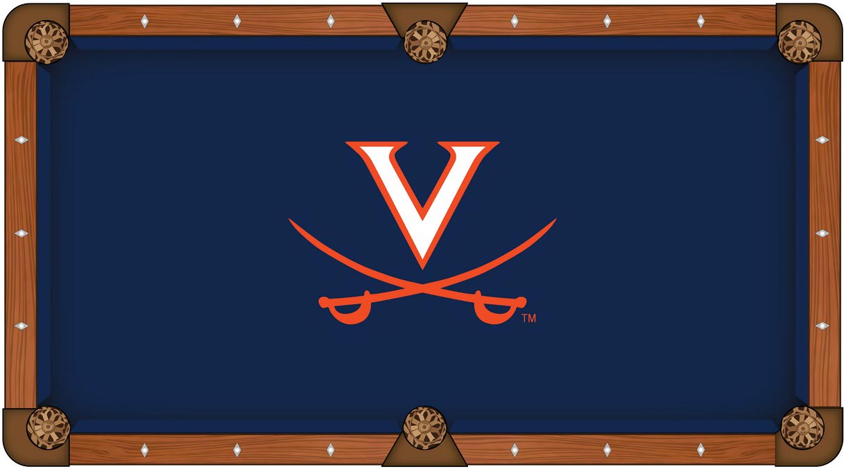 Virginia Cavaliers Pool Table Felt NCAA Worsted Billiard Cloth