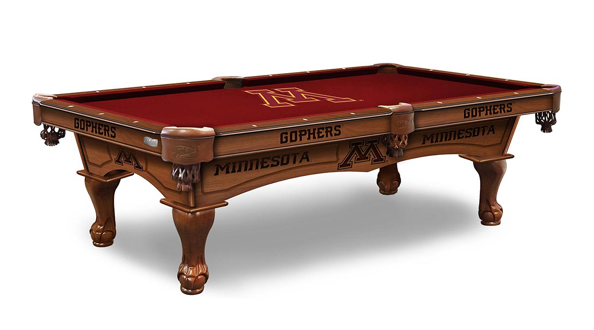 Minnesota Golden Gophers Logo Pool Table 8Foot Billiard Table