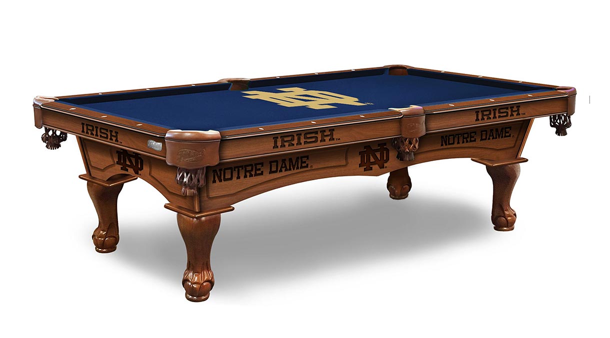 Notre Dame Fighting Irish Logo Pool Table 8Foot Billiard Table