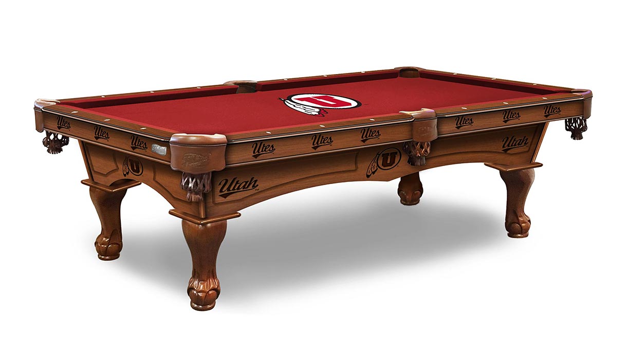 Utah Utes Logo Pool Table 8Foot NCAA Billiard Table
