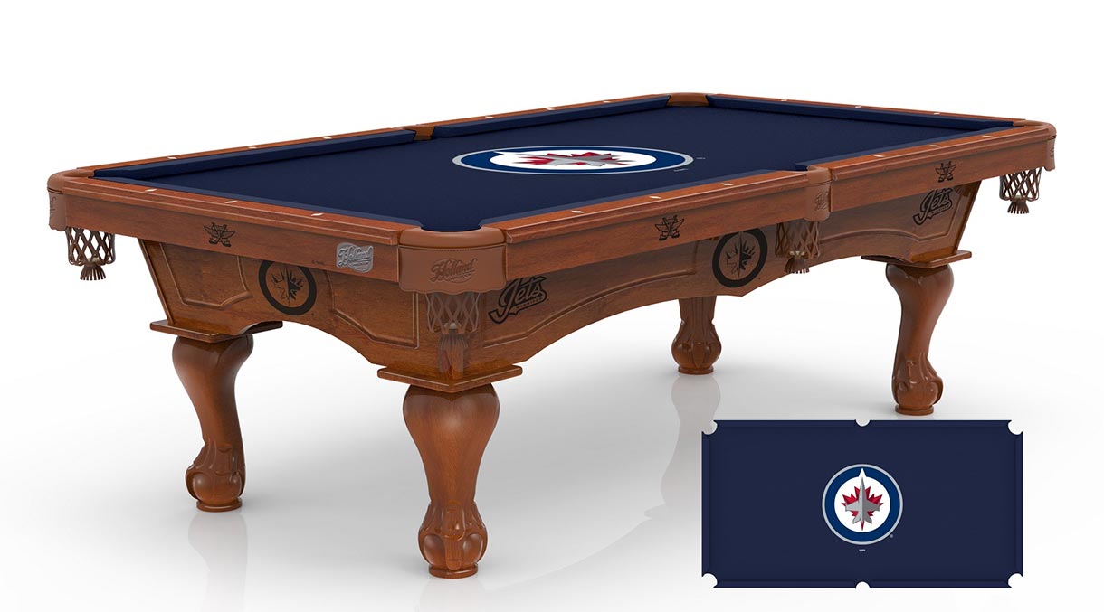 Winnipeg Jets Logo Pool Table 8Foot NHL Billiard Table