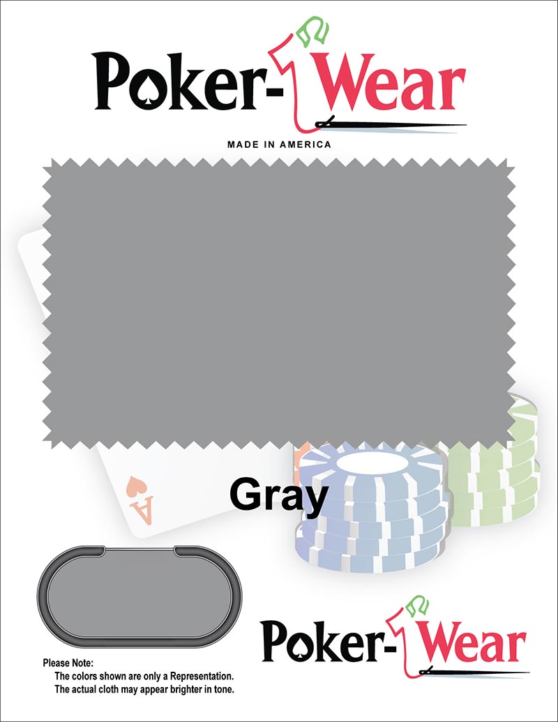 Gray Poker Table Felt Casino Grade Speed Cloth