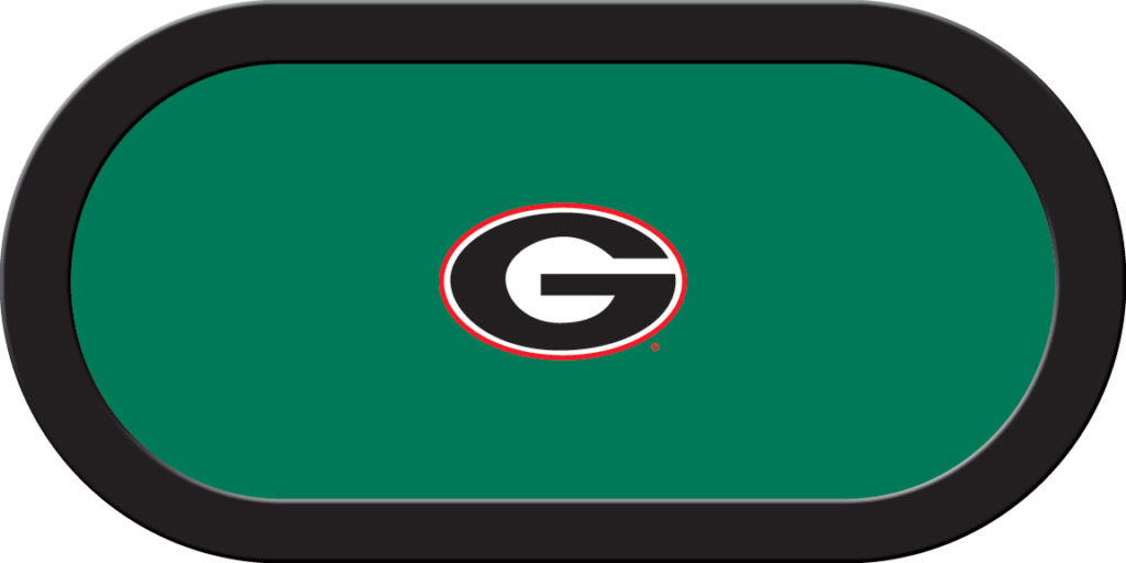 Bulldogs Texas Hold'em Felt (A) * College Logo Team Cloth