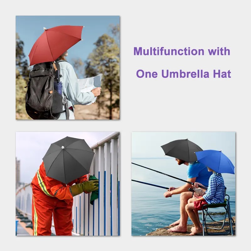 Cheap Lows Wearable Hands Free Head Umbrella Hat Cap Brockabrella Target A BSCI, ISO9001 and L