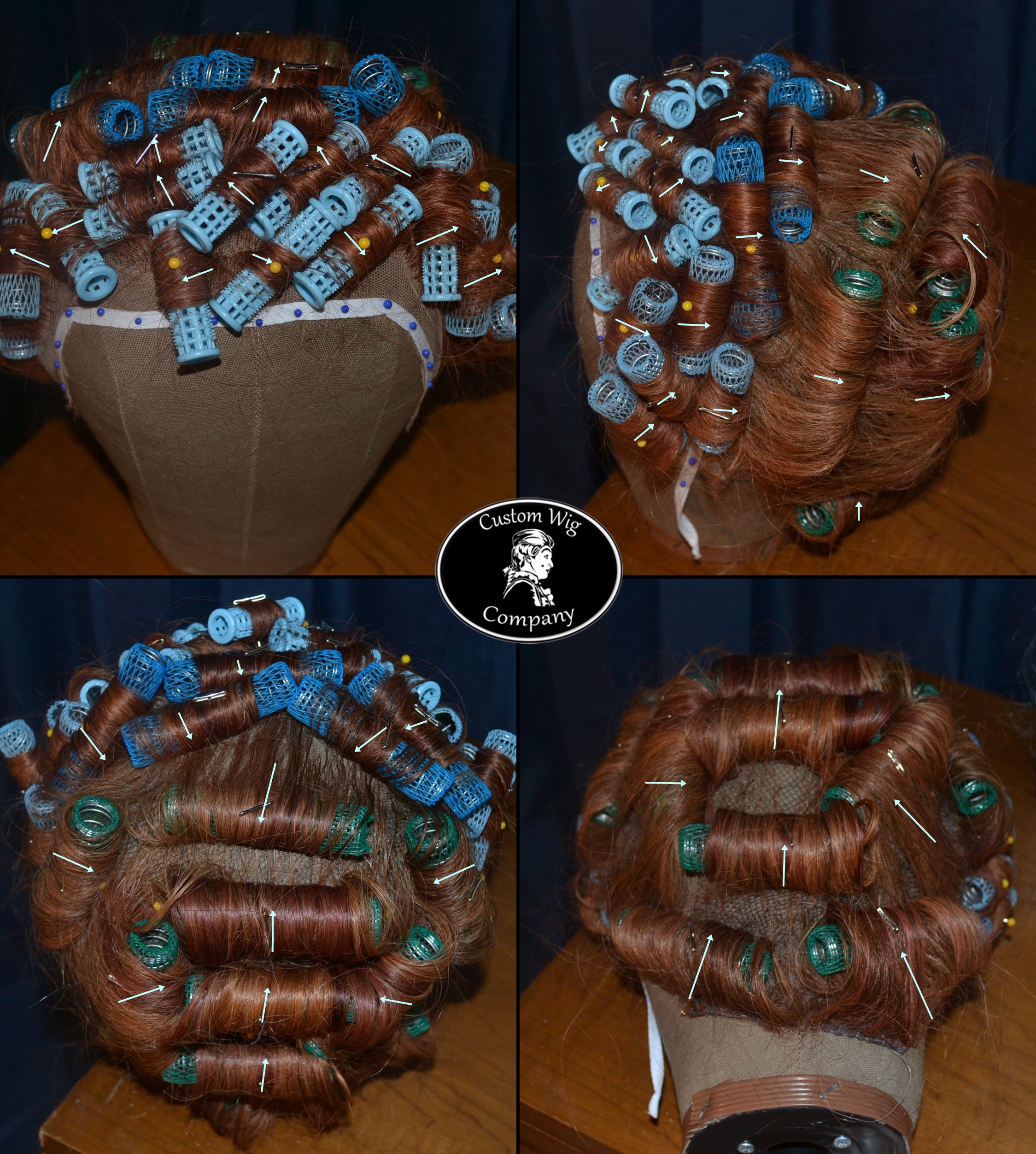 Pictorial Guide to Rollers Elizabethan Hair Style Custom Wig Company