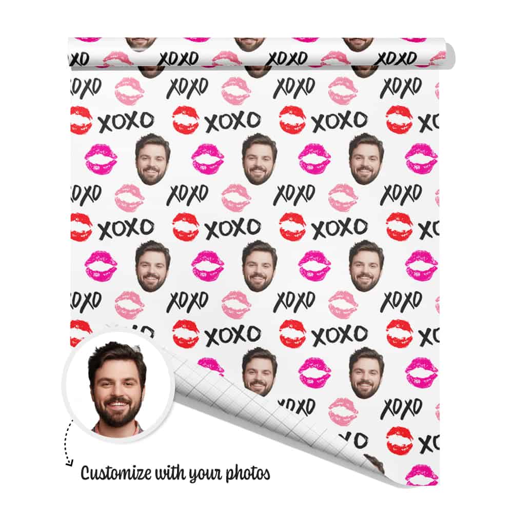 XOXO Wrapping Paper With Your Face On It