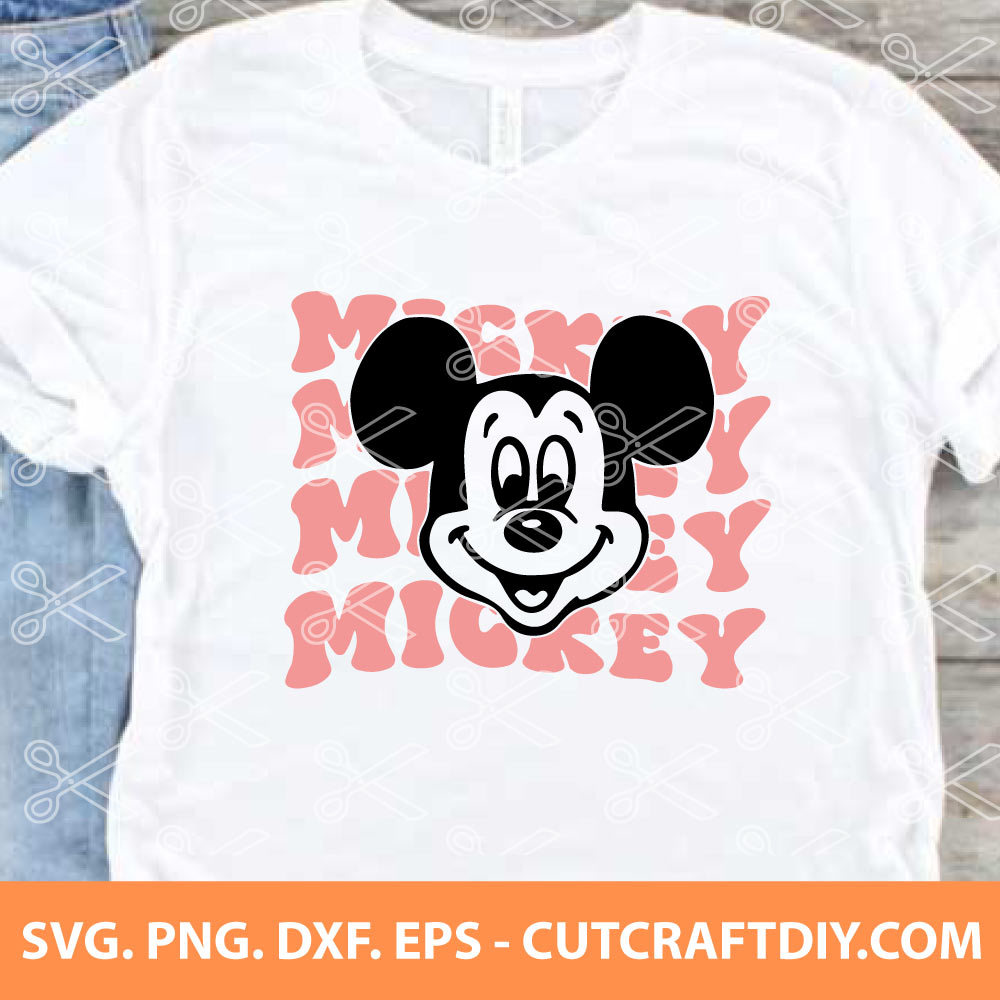 Mickey Mouse Face SVG PNG DXF EPS Cut Files for Cricut